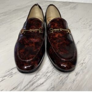 Sam Edelman Loraine Prima Bit Brown Multi Patent Loafer 7 1/2 M